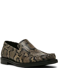 Steve Madden Men's Chester Snake Print Leather Loafers