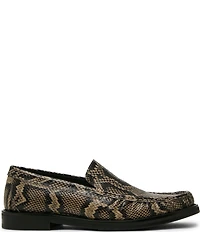 Steve Madden Men's Chester Snake Print Leather Loafers