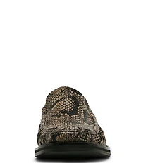 Steve Madden Men's Chester Snake Print Leather Loafers