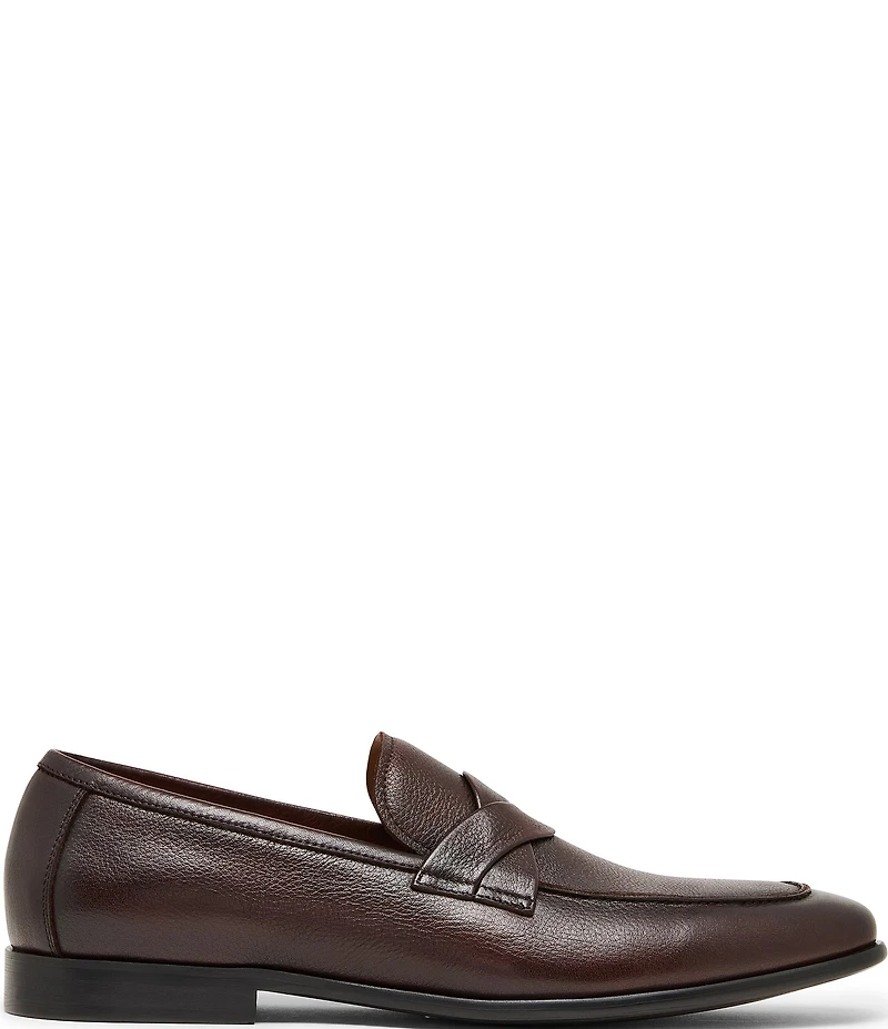 Steve Madden Men's Chevoit Leather Slip On Dress Loafers
