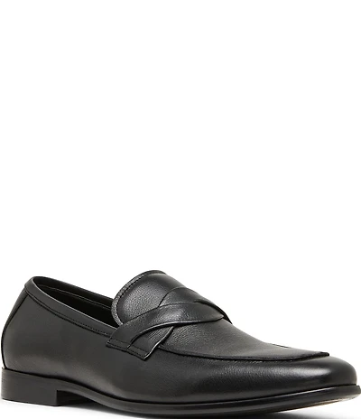 Steve Madden Men's Chevoit Leather Slip On Dress Loafers