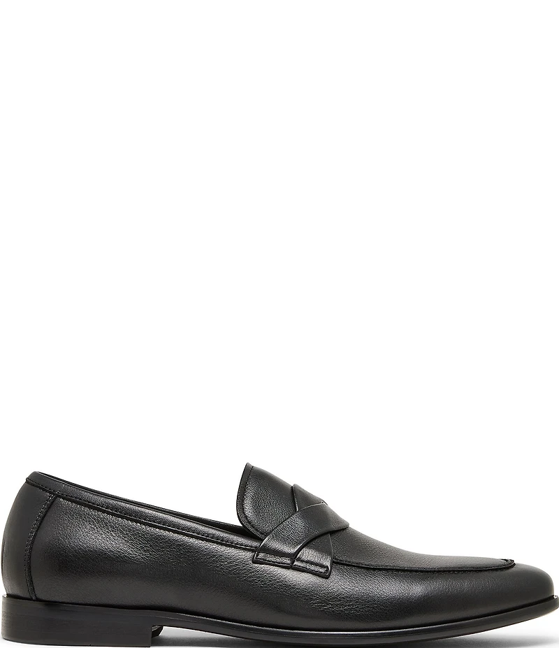 Steve Madden Men's Chevoit Leather Slip On Dress Loafers