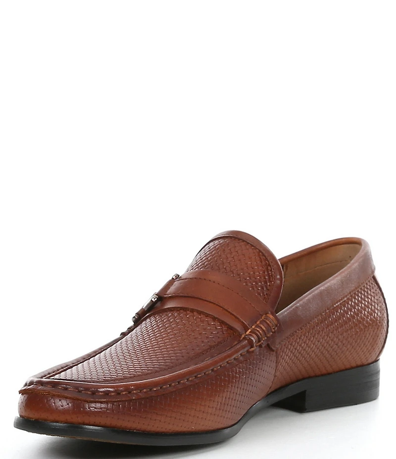 Steve Madden Men's Chivan Quilted Leather Bit Buckle Dress Slip On Loafers