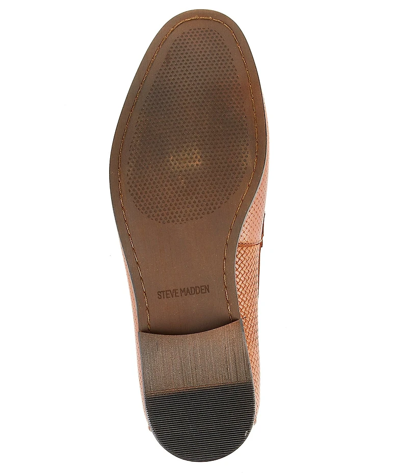 Steve Madden Men's Chivan Quilted Leather Bit Buckle Dress Slip On Loafers