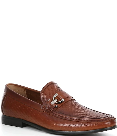 Steve Madden Men's Chivan Quilted Leather Bit Buckle Dress Slip On Loafers