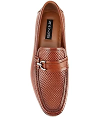 Steve Madden Men's Chivan Quilted Leather Bit Buckle Dress Slip On Loafers