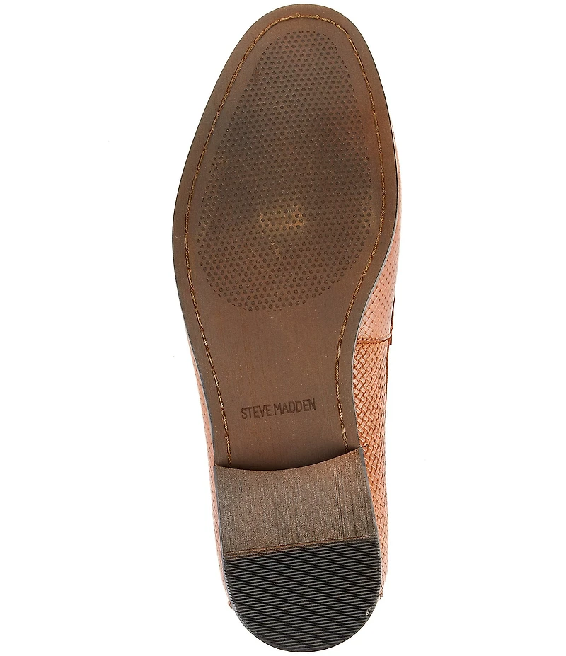 Steve Madden Men's Chivan Quilted Leather Bit Buckle Dress Slip On Loafers