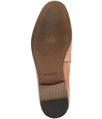 Steve Madden Men's Chivan Quilted Leather Bit Buckle Dress Slip On Loafers