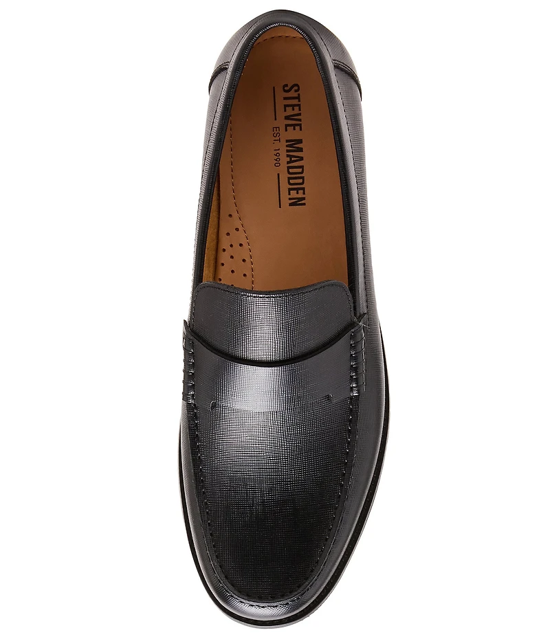 Steve Madden Men's Colver Leather Slip on Loafers