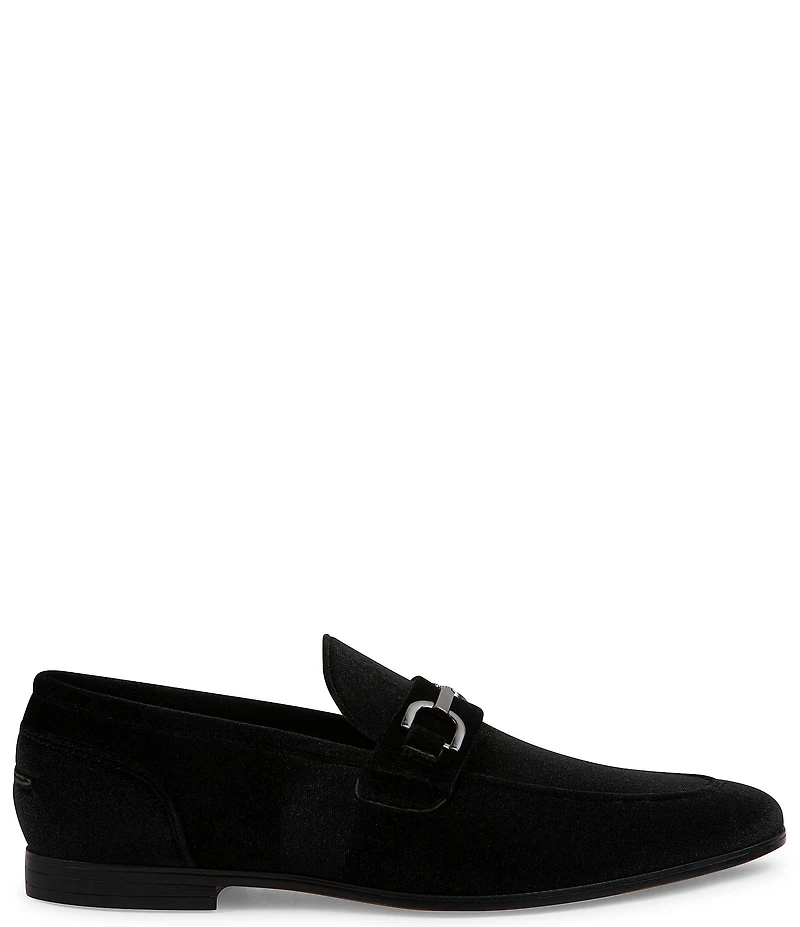 Steve Madden Men's Crusadr Velvet Bit Buckle Dress Loafers