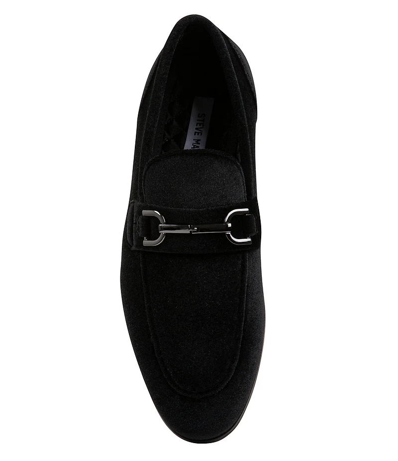 Steve Madden Men's Crusadr Velvet Bit Buckle Dress Loafers