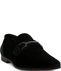 Steve Madden Men's Crusadr Velvet Bit Buckle Dress Loafers