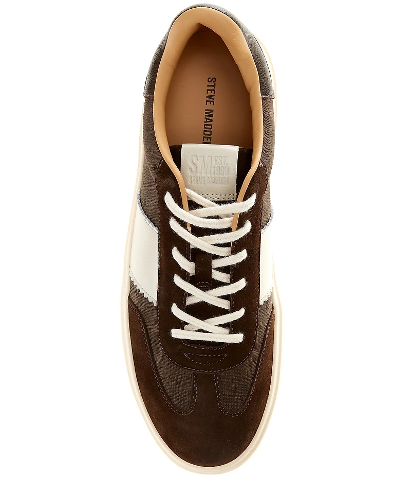Steve Madden Men's Dellum Retro Suede and Leather Sneakers