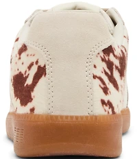 Steve Madden Men's Dixon Cow Print Calf Hair Low-Top Gum Sole Sneakers