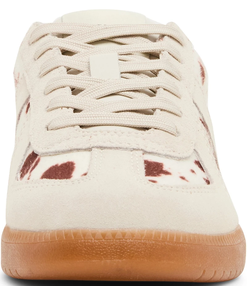 Steve Madden Men's Dixon Cow Print Calf Hair Low-Top Gum Sole Sneakers