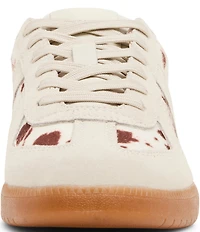 Steve Madden Men's Dixon Cow Print Calf Hair Low-Top Gum Sole Sneakers