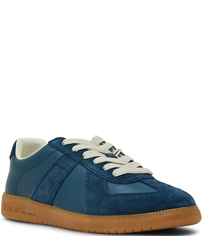 Steve Madden Men's Dixon Leather and Suede Low-Top Gum Sole Sneakers