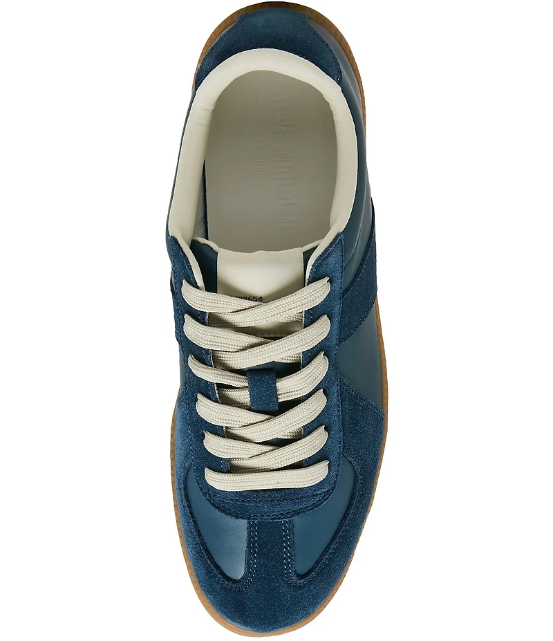 Steve Madden Men's Dixon Leather and Suede Low-Top Gum Sole Sneakers