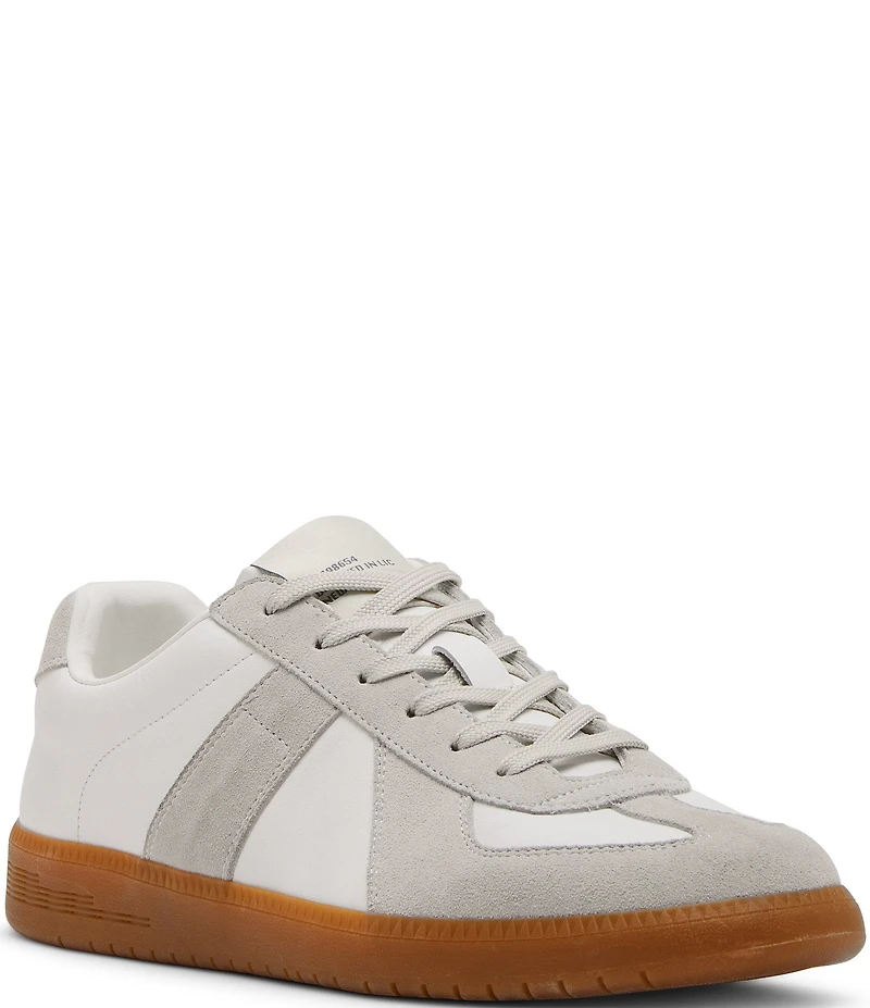 Steve Madden Men's Dixon Leather and Suede Low-Top Gum Sole Sneakers