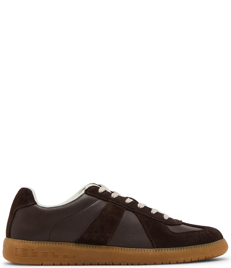 Steve Madden Men's Dixon Leather and Suede Low-Top Gum Sole Sneakers