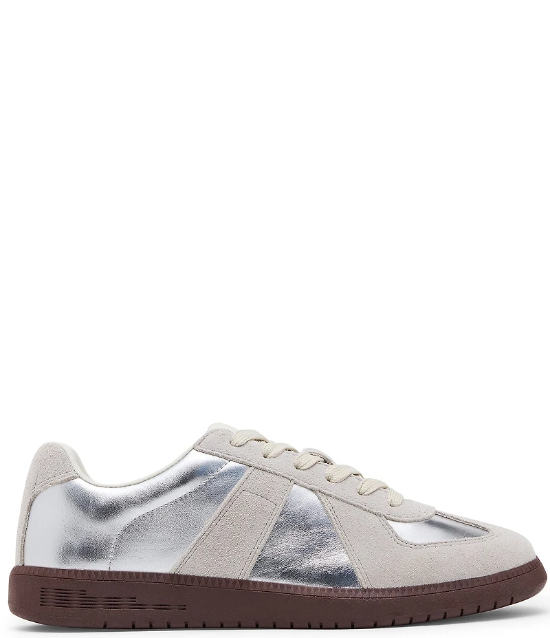 Steve Madden Men's Dixon Leather and Suede Low-Top Gum Sole Sneakers