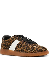 Steve Madden Men's Dixon Leopard Calf Hair Low-Top Gum Sole Sneakers