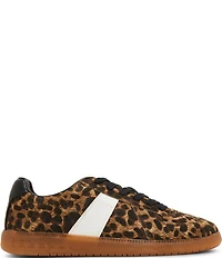 Steve Madden Men's Dixon Leopard Calf Hair Low-Top Gum Sole Sneakers