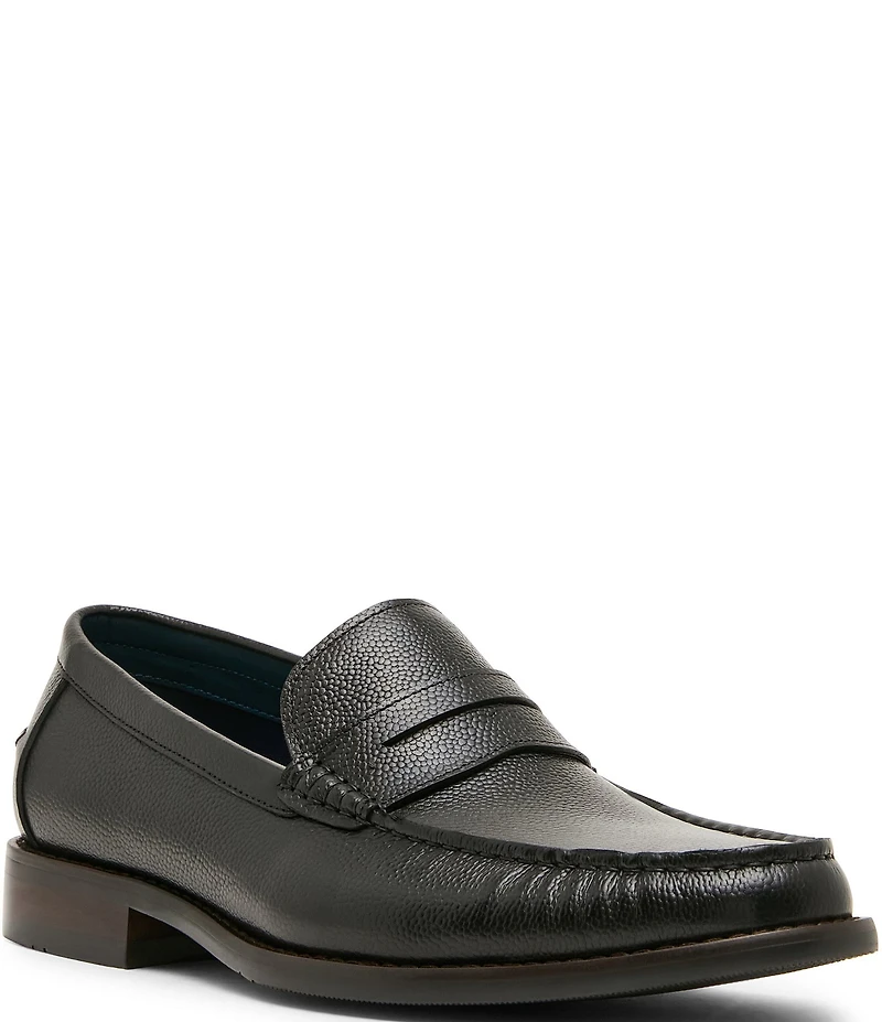 Steve Madden Men's Duncan Tumbled Leather Penny Loafers