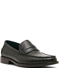Steve Madden Men's Duncan Tumbled Leather Penny Loafers