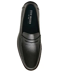 Steve Madden Men's Duncan Tumbled Leather Penny Loafers