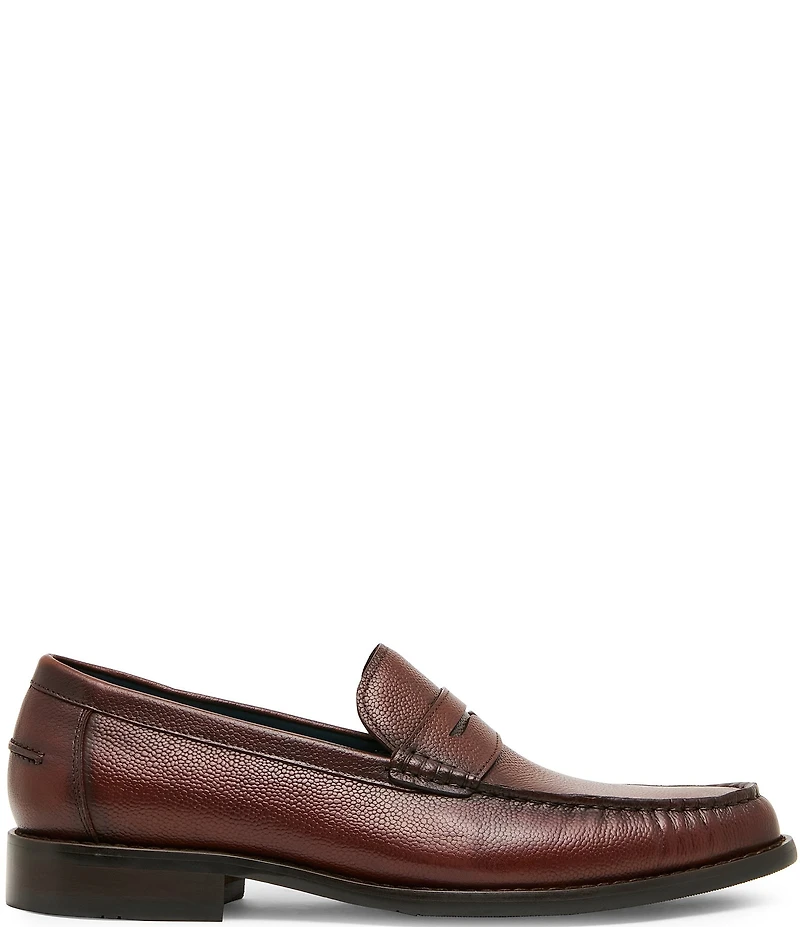 Steve Madden Men's Duncan Tumbled Leather Penny Loafers