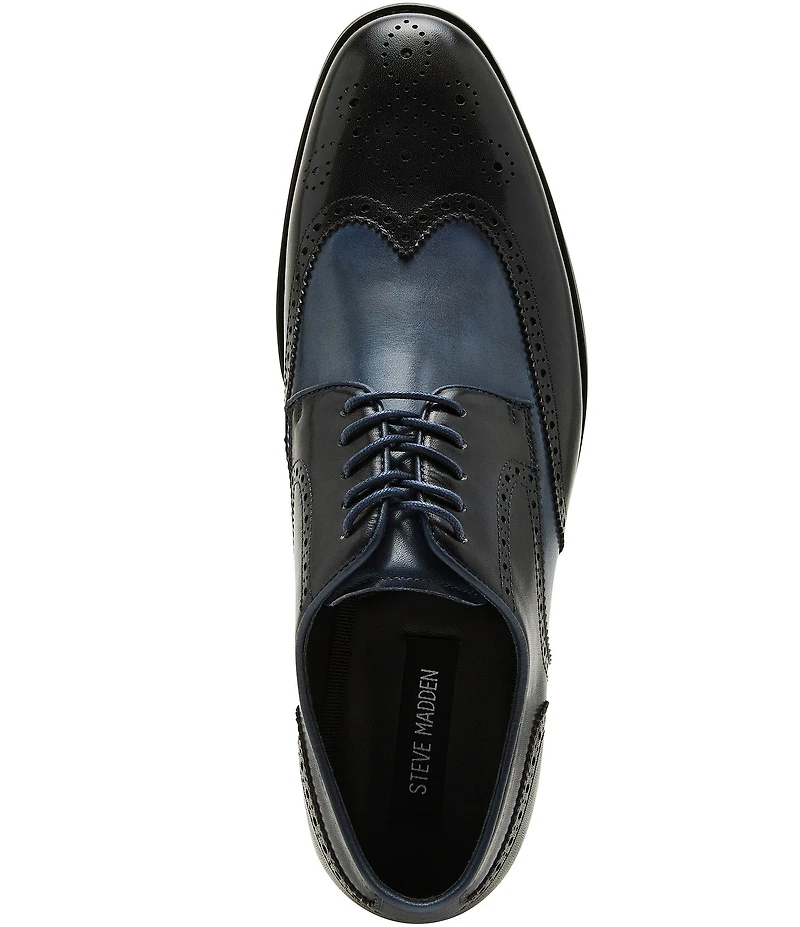 Steve Madden Men's Edrees Wingtip Leather Oxfords