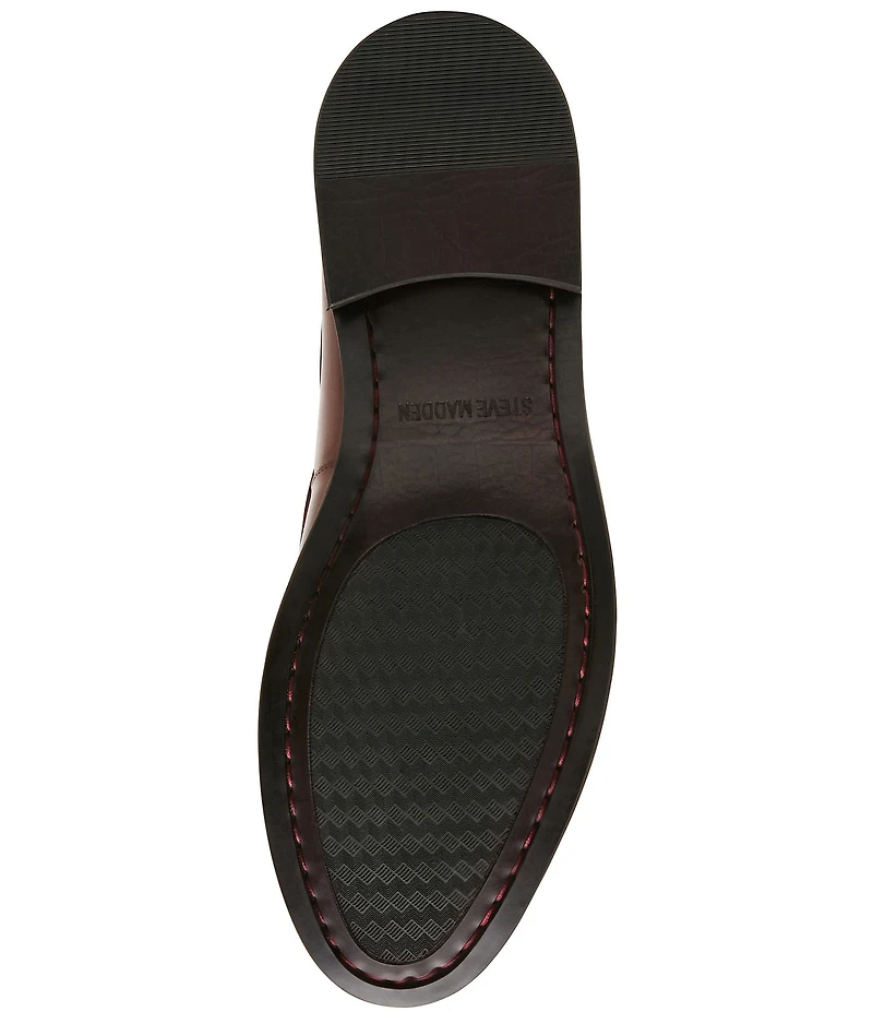 Steve Madden Men's Elgin Leather Tassel Dress Slip On Loafers