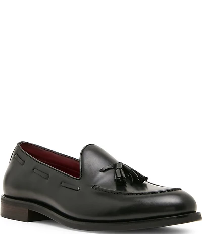Steve Madden Men's Elgin Leather Tassel Dress Slip On Loafers