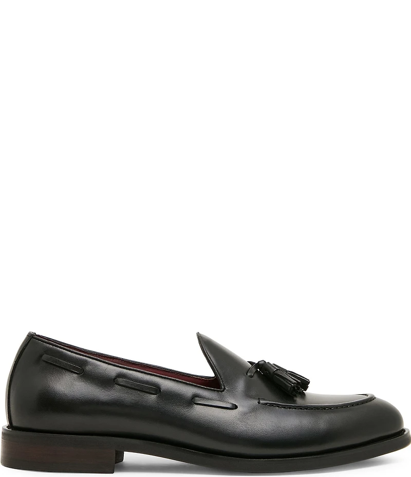 Steve Madden Men's Elgin Leather Tassel Dress Slip On Loafers