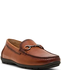Steve Madden Men's Emerson Leather Bit Buckle Slip On Loafers