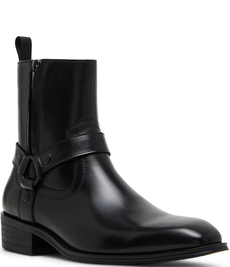 Steve Madden Men's Essen Leather O-Ring Harness Hardware Boots