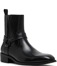 Steve Madden Men's Essen Leather O-Ring Harness Hardware Boots