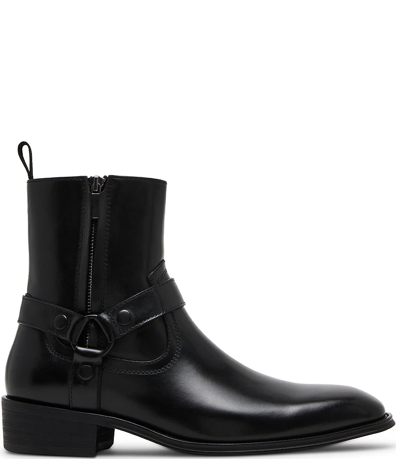 Steve Madden Men's Essen Leather O-Ring Harness Hardware Boots