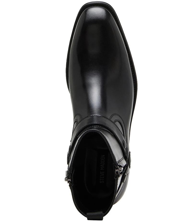 Steve Madden Men's Essen Leather O-Ring Harness Hardware Boots