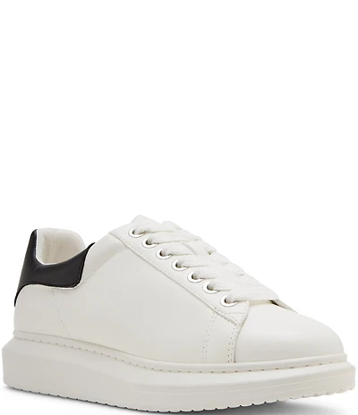 Steve Madden Men's Frosted Contrast Collar Leather Sneakers