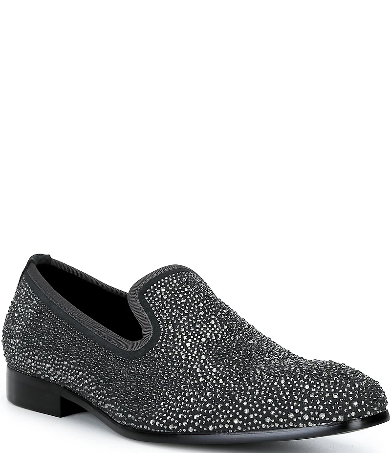Steve Madden Men's George Rhinestone Embellished Slip On Loafers
