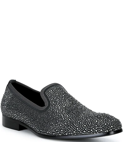 Steve Madden Men's George Rhinestone Embellished Slip On Loafers