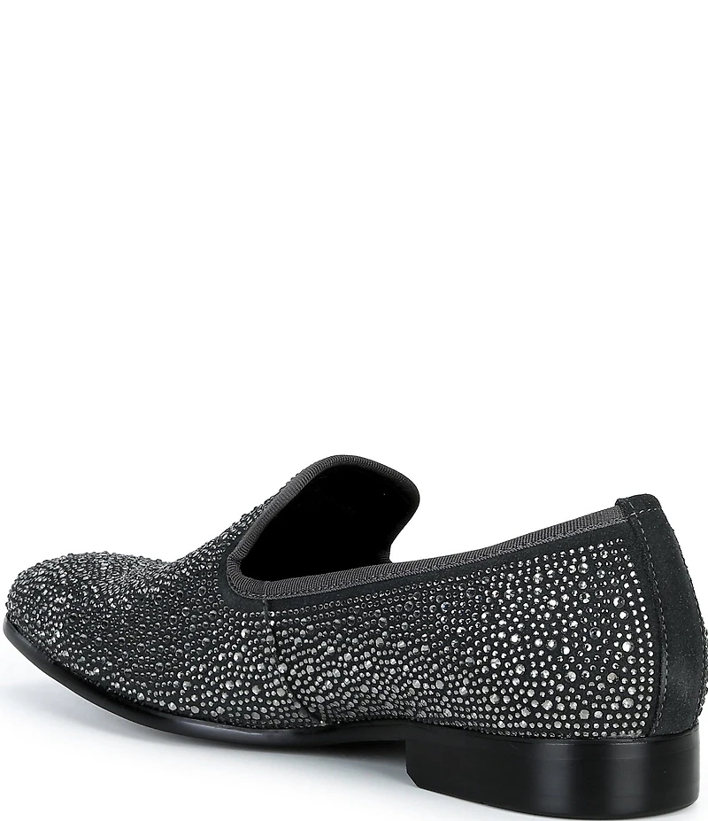 Steve Madden Men's George Rhinestone Embellished Slip On Loafers