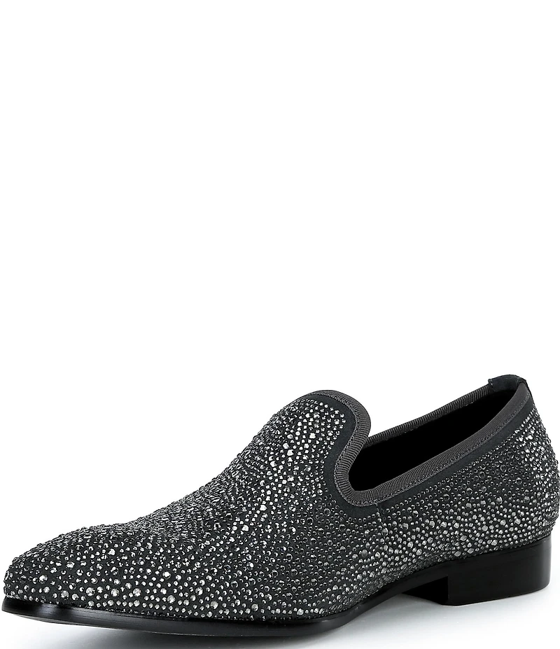 Steve Madden Men's George Rhinestone Embellished Slip On Loafers