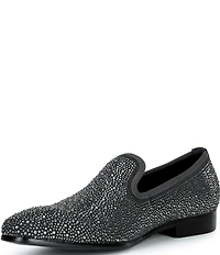 Steve Madden Men's George Rhinestone Embellished Slip On Loafers