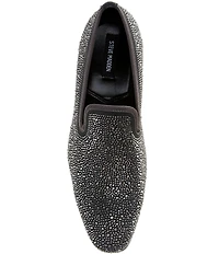 Steve Madden Men's George Rhinestone Embellished Slip On Loafers
