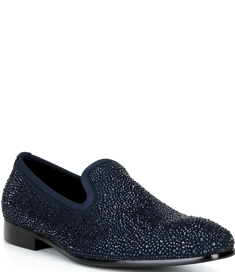 Steve Madden Men's George Rhinestone Embellished Slip On Loafers