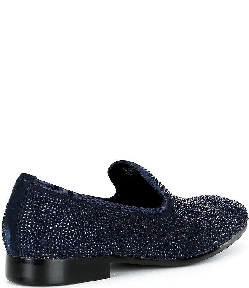 Steve Madden Men's George Rhinestone Embellished Slip On Loafers