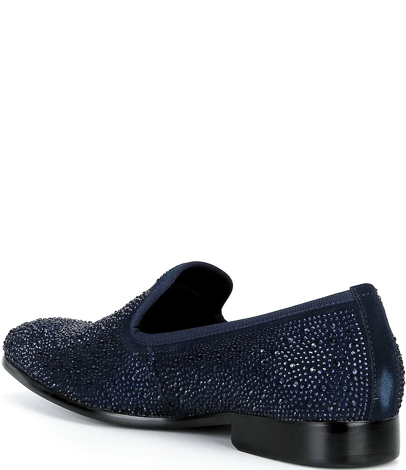 Steve Madden Men's George Rhinestone Embellished Slip On Loafers